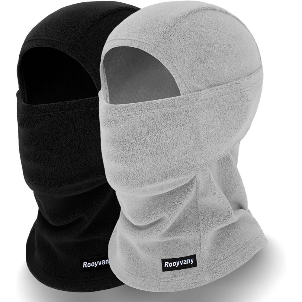 Women's Black/light Grey Balaclava Mask Windproof Lightweight Winter Face Mask